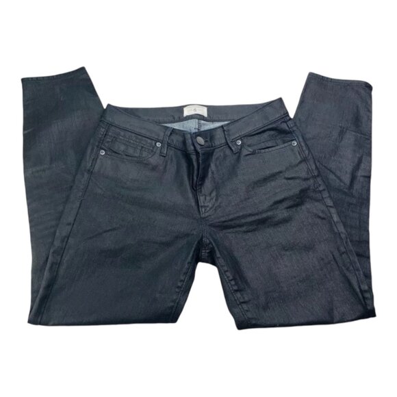 Lou & Grey Womens Modern Skinny Ankle Pants 27/4 Dark Denim Cotton/Spandex Blend - Picture 3 of 10